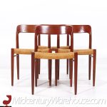 Niels Moller Model 75 Mid Century Danish Teak Dining Chairs - Set of 4