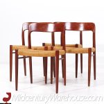 Niels Moller Model 75 Mid Century Danish Teak Dining Chairs - Set of 4