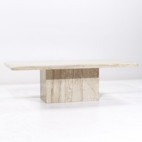 Onda Mid Century Beveled Marble Coffee Table