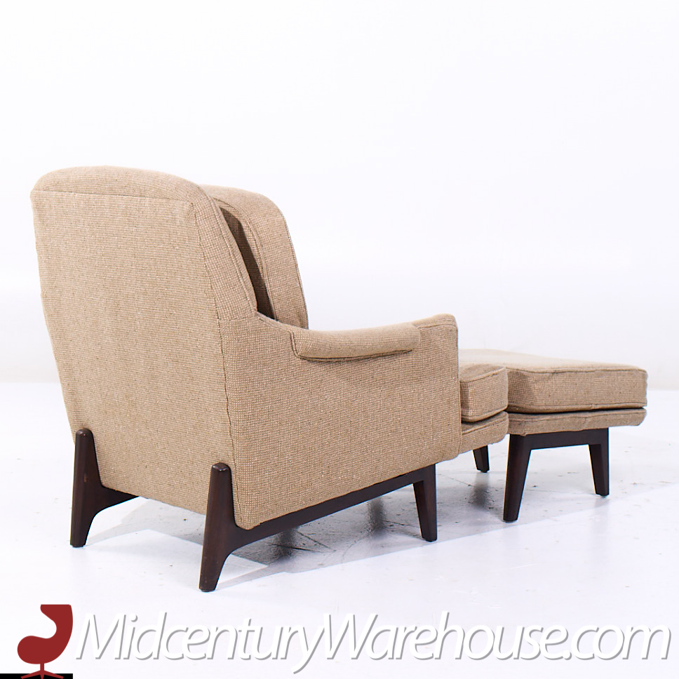 Roger Sprunger for Dunbar Mid Century Lounge Chair and Ottoman