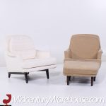 Roger Sprunger for Dunbar Mid Century Lounge Chair and Ottoman - Pair