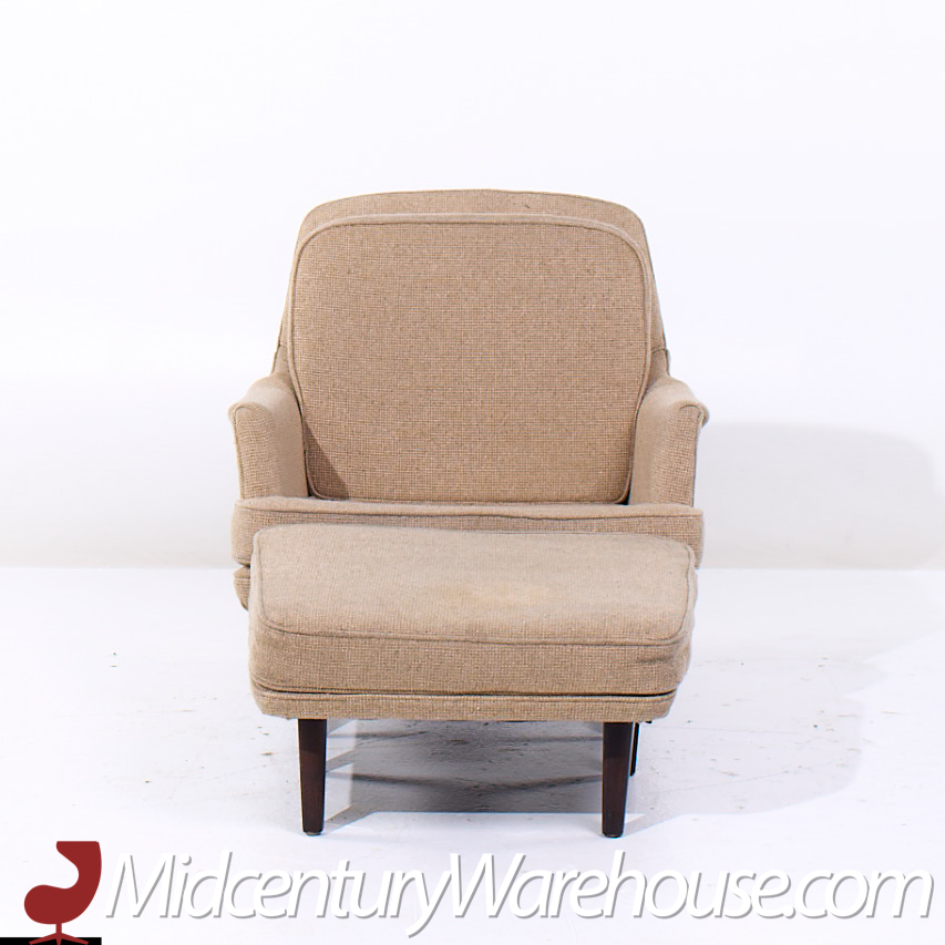 Roger Sprunger for Dunbar Mid Century Lounge Chair and Ottoman