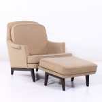 Roger Sprunger for Dunbar Mid Century Lounge Chair and Ottoman