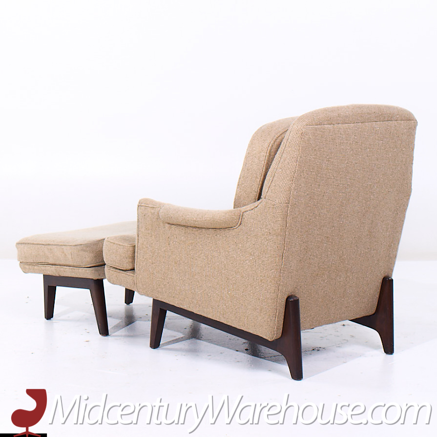 Roger Sprunger for Dunbar Mid Century Lounge Chair and Ottoman