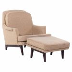 Roger Sprunger for Dunbar Mid Century Lounge Chair and Ottoman