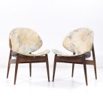 Seymour James Weiner for Kodawood Mid Century Clam Shell Chairs - Pair