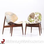 Seymour James Weiner for Kodawood Mid Century Clam Shell Chairs - Pair