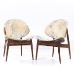 Seymour James Weiner for Kodawood Mid Century Clam Shell Chairs - Pair