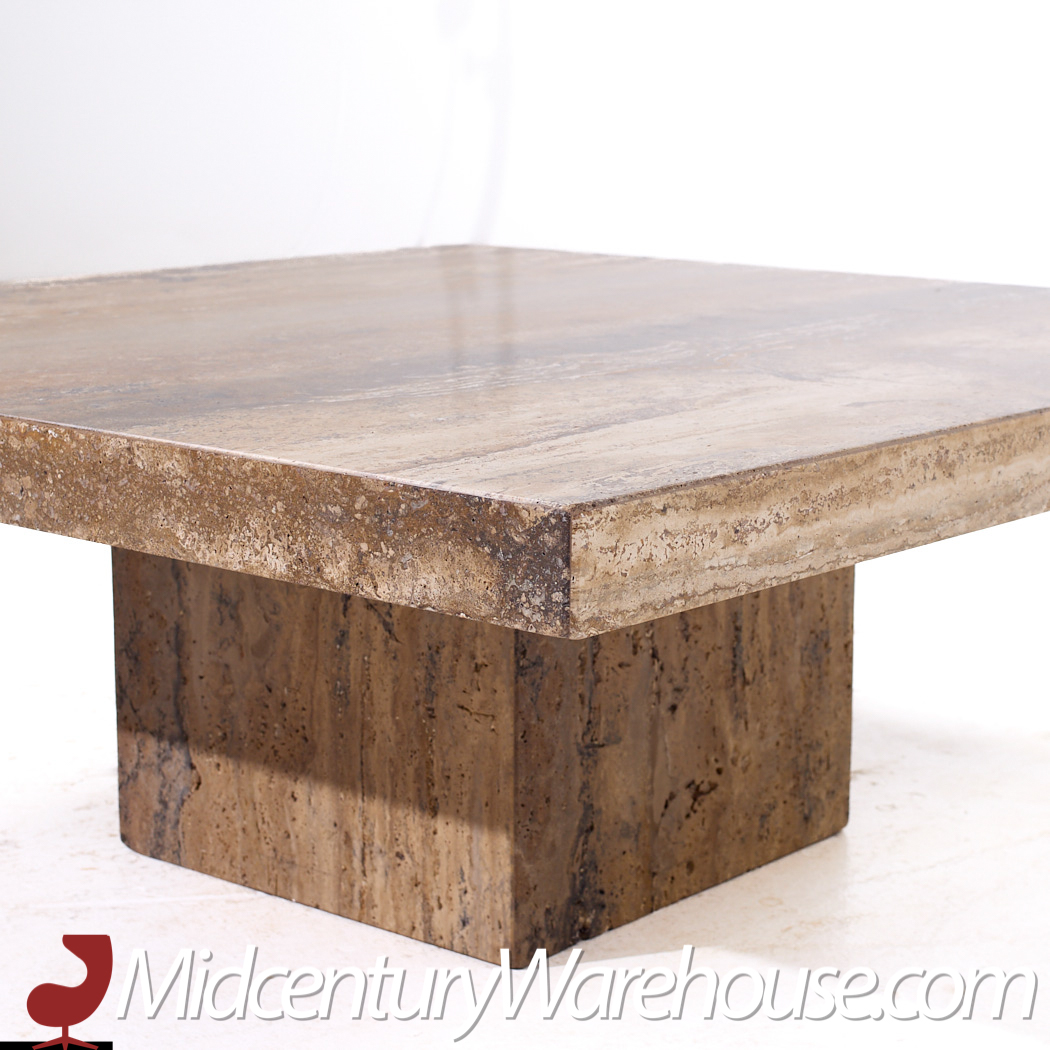 Stone International Mid Century Marble Coffee Table