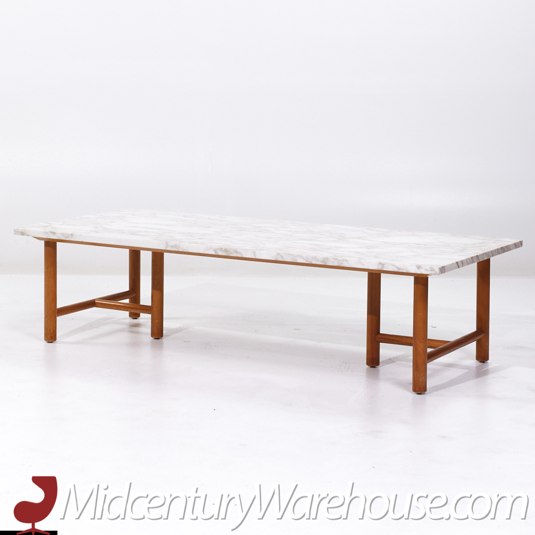 T.h. Robsjohn Gibbings for Widdicomb Mid Century Marble Coffee Table