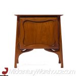 Vladimir Kagan Style Mid Century Sculptural Walnut Nightstands - Pair