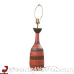 Bitossi Mid Century Italian Red Striped Lamp