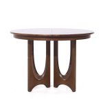 Broyhill Brasilia Mid Century Round Walnut Dining Table