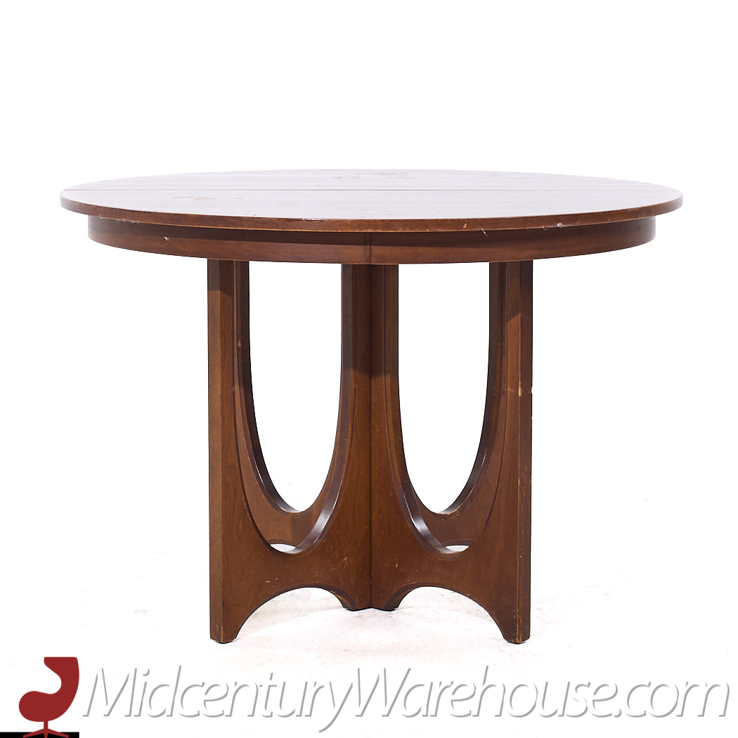 Broyhill Brasilia Mid Century Round Walnut Dining Table