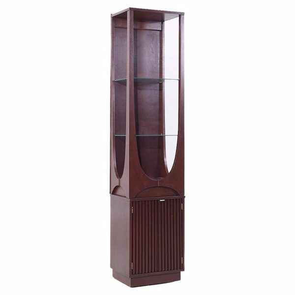 Broyhill Brasilia Mid Century Walnut Curio Cabinet