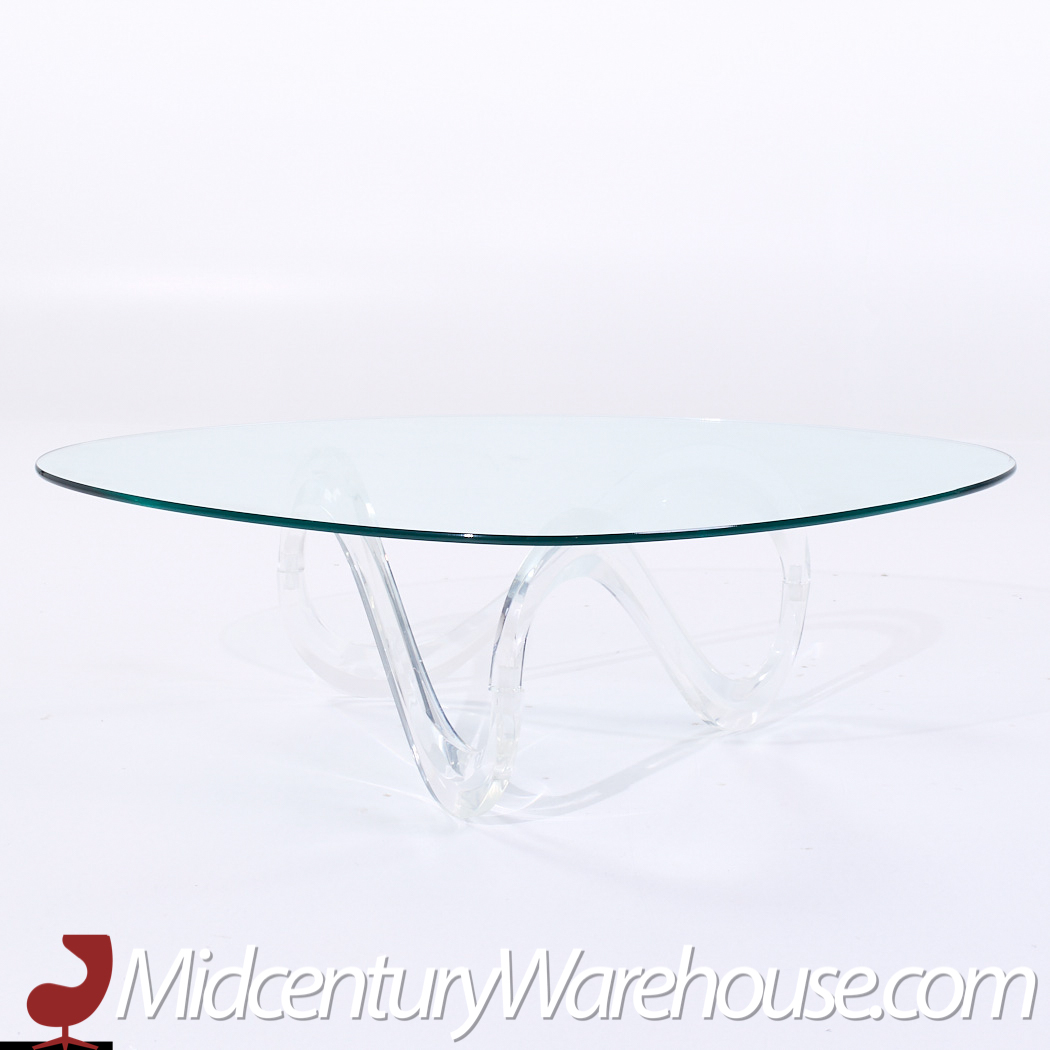 Charles Hollis Jones Mid Century Lucite Infinity Coffee Table