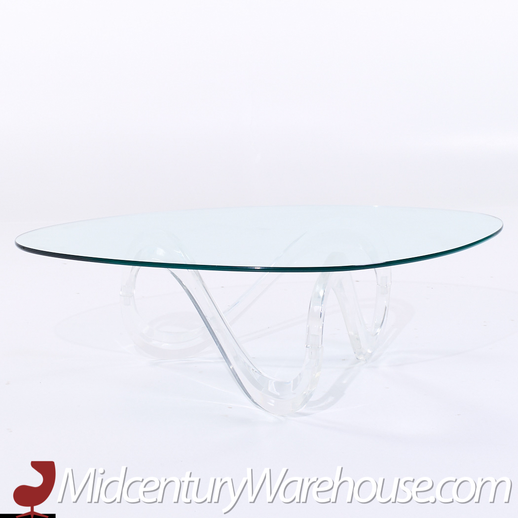 Charles Hollis Jones Mid Century Lucite Infinity Coffee Table