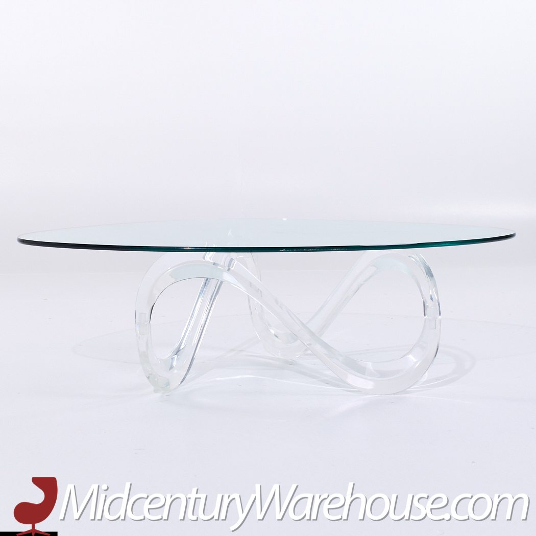 Charles Hollis Jones Mid Century Lucite Infinity Coffee Table