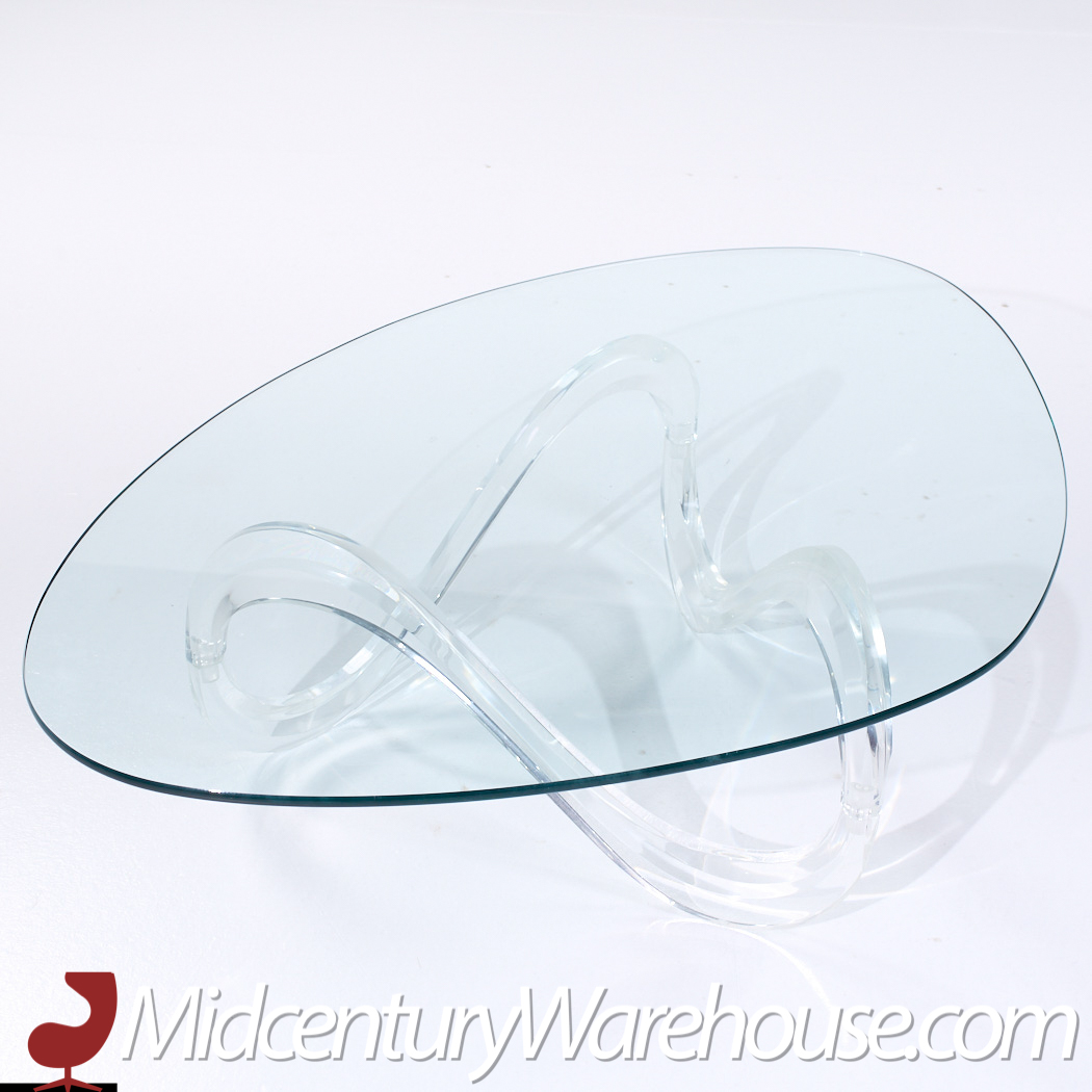 Charles Hollis Jones Mid Century Lucite Infinity Coffee Table