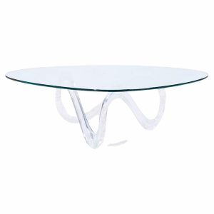 charles hollis jones mid century lucite infinity coffee table