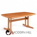 Dyrlund Style Mid Century Danish Teak Hidden Leaf Expanding Dining Table with 2 Leaves | Mid Century Modern Furniture - Mid Century Furniture Chicago Dyrlund Style Mid Century Danish Teak Hidden Leaf Expanding Dining Table with 2 Leaves
