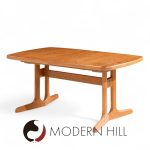 Dyrlund Style Mid Century Danish Teak Hidden Leaf Expanding Dining Table with 2 Leaves | Mid Century Modern Furniture - Mid Century Furniture Chicago Dyrlund Style Mid Century Danish Teak Hidden Leaf Expanding Dining Table with 2 Leaves
