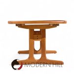 Dyrlund Style Mid Century Danish Teak Hidden Leaf Expanding Dining Table with 2 Leaves | Mid Century Modern Furniture - Mid Century Furniture Chicago Dyrlund Style Mid Century Danish Teak Hidden Leaf Expanding Dining Table with 2 Leaves