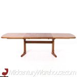 Dyrlund Style Mid Century Danish Teak Hidden Leaf Expanding Dining Table with 2 Leaves