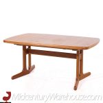 Dyrlund Style Mid Century Danish Teak Hidden Leaf Expanding Dining Table with 2 Leaves