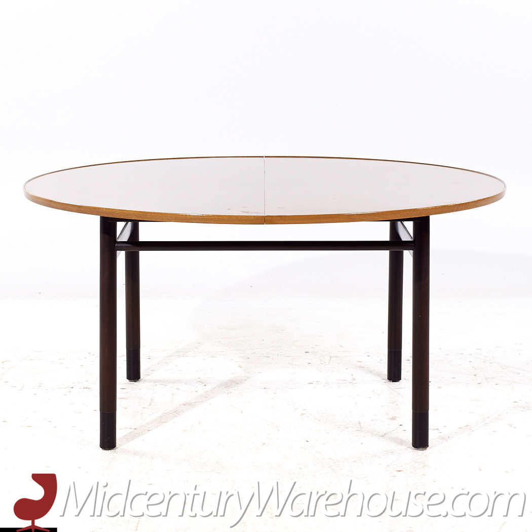 Edward Wormley for Dunbar Mid Century Mahogany Expanding Dining Table with 1 Leaf