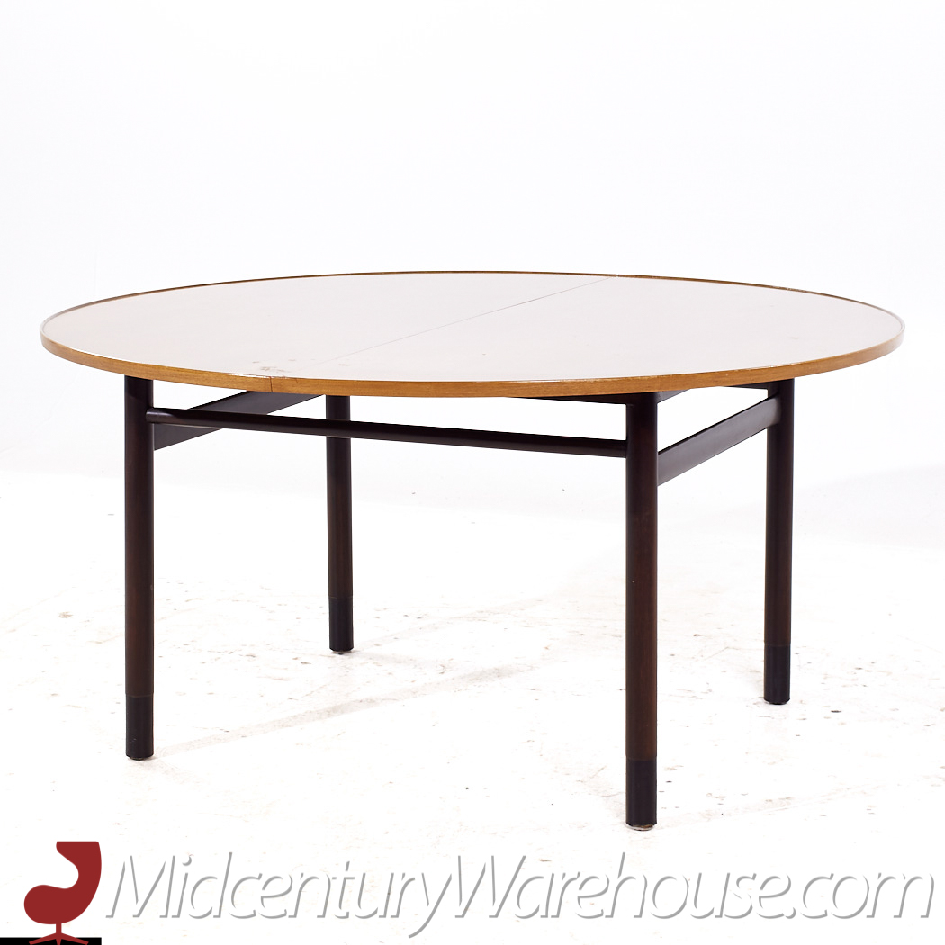 Edward Wormley for Dunbar Mid Century Mahogany Expanding Dining Table with 1 Leaf