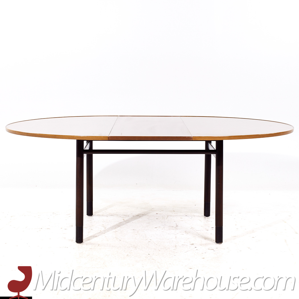 Edward Wormley for Dunbar Mid Century Mahogany Expanding Dining Table with 1 Leaf