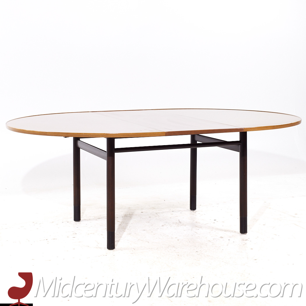 Edward Wormley for Dunbar Mid Century Mahogany Expanding Dining Table with 1 Leaf