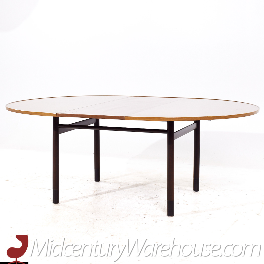 Edward Wormley for Dunbar Mid Century Mahogany Expanding Dining Table with 1 Leaf