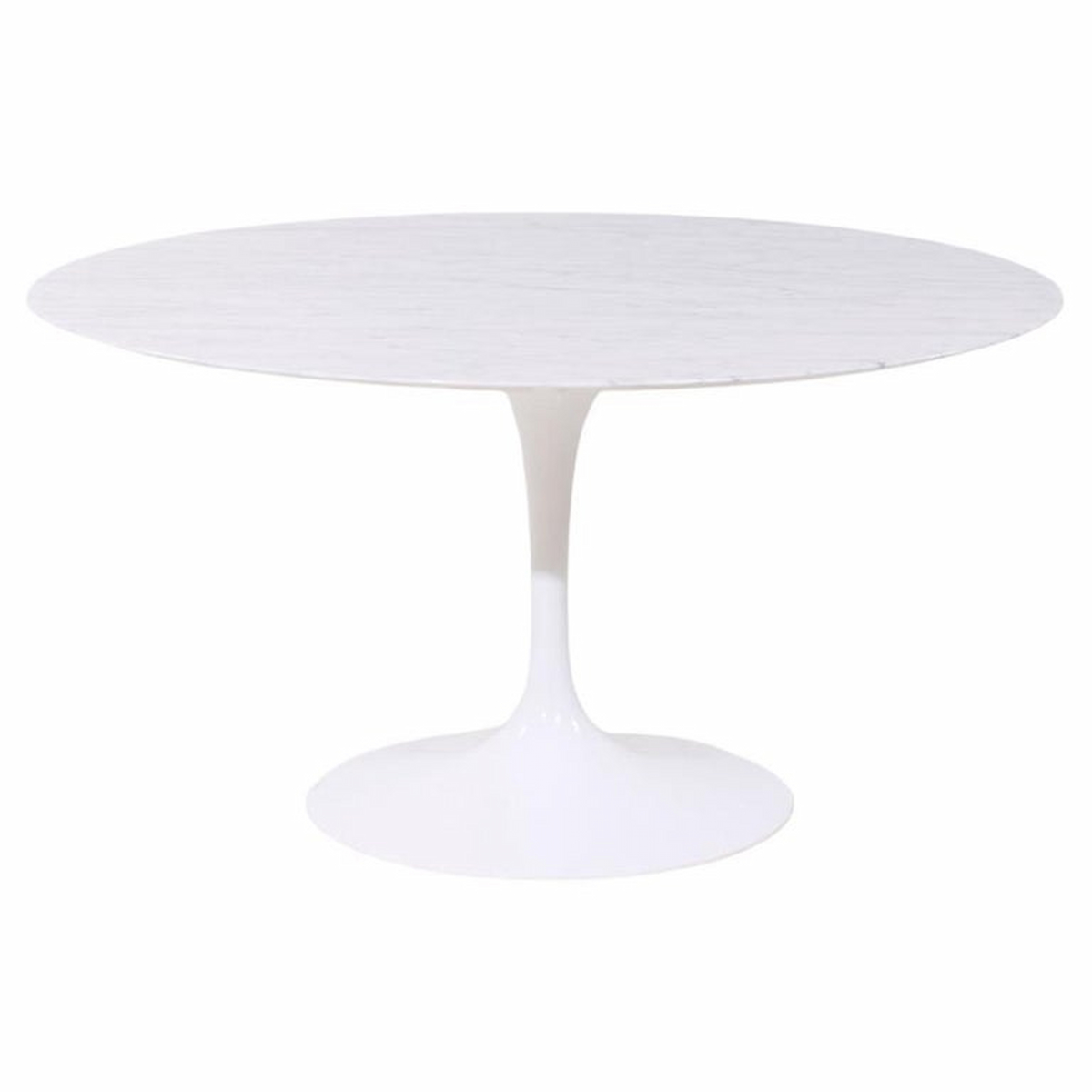 Eero Saarinen for Knoll Mid Century 54" Tulip Carrara Marble Dining Table