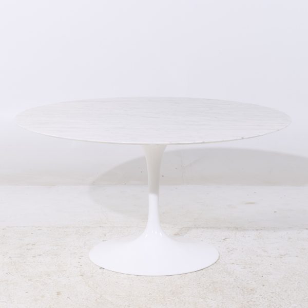 Eero Saarinen for Knoll Mid Century 54" Tulip Carrara Marble Dining Table