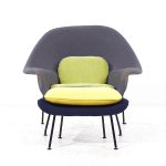 Eero Saarinen for Knoll Mid Century Womb Chair with Ottoman