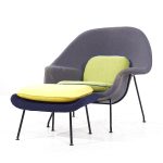 Eero Saarinen for Knoll Mid Century Womb Chair with Ottoman