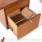 George Nelson for Herman Miller 9000 Series Mid Century Walnut Executive Corner Desk with Return