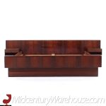 Hans Olsen Style Mid Century Danish King Rosewood Platform Bed