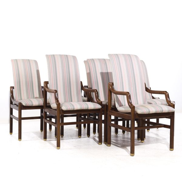 Henredon Heritage Mid Century Walnut Dining Chairs - Set of 8