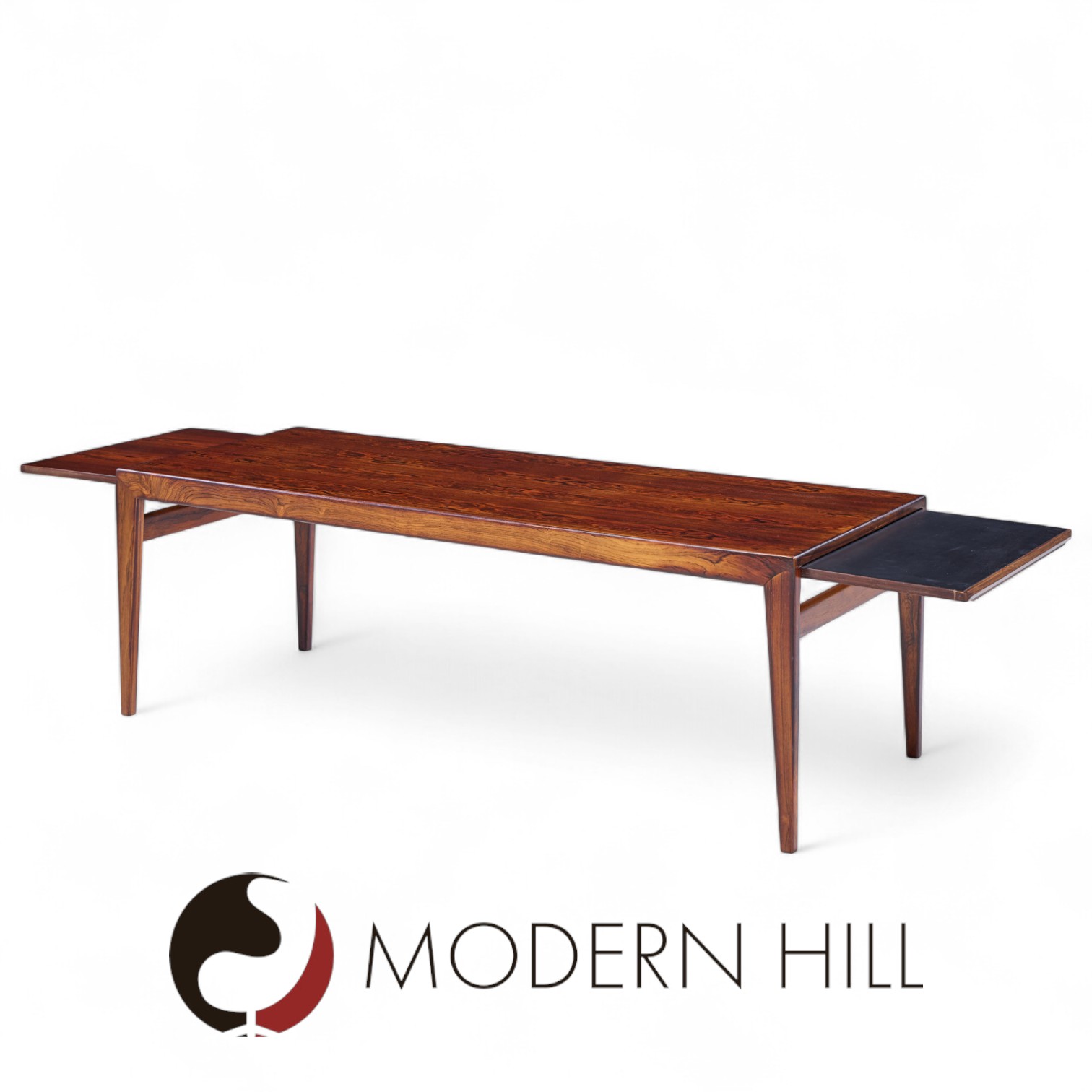 Johannes Andersen Mid Century Danish Rosewood Hidden Leaf Coffee Table