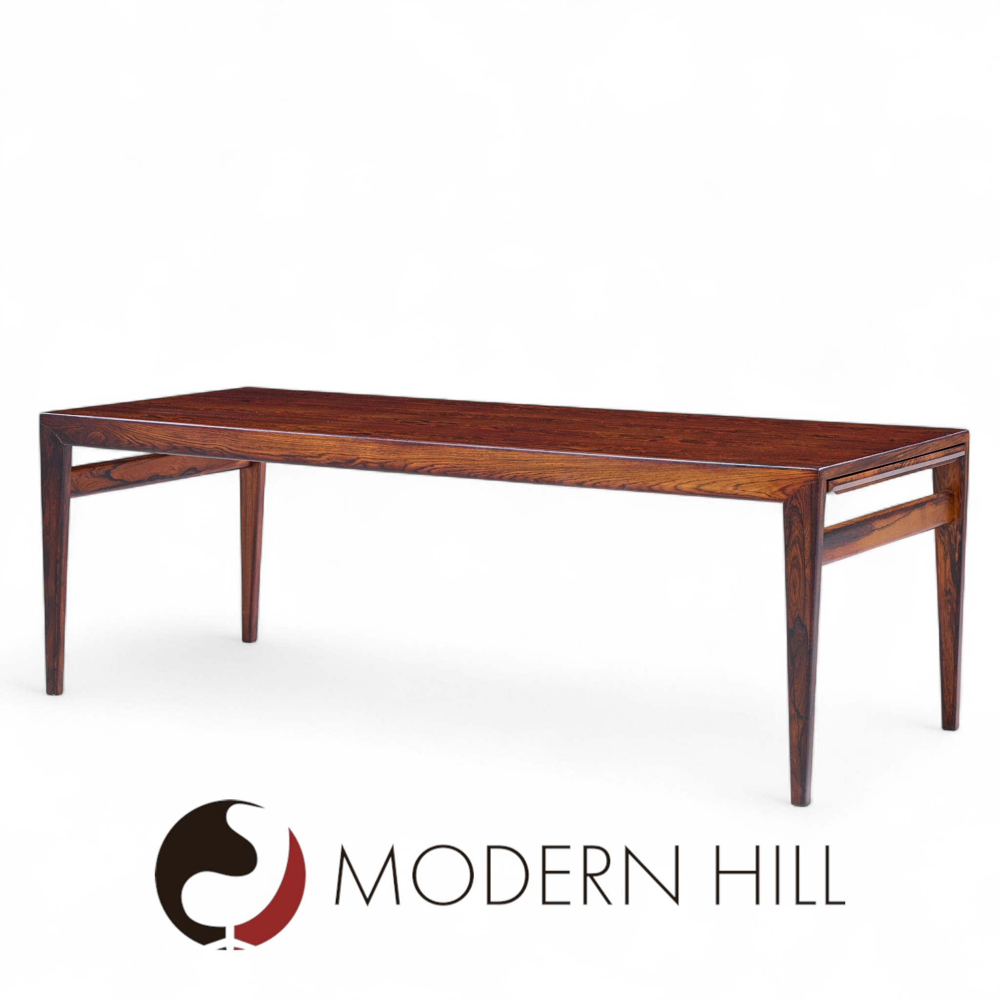Johannes Andersen Mid Century Danish Rosewood Hidden Leaf Coffee Table