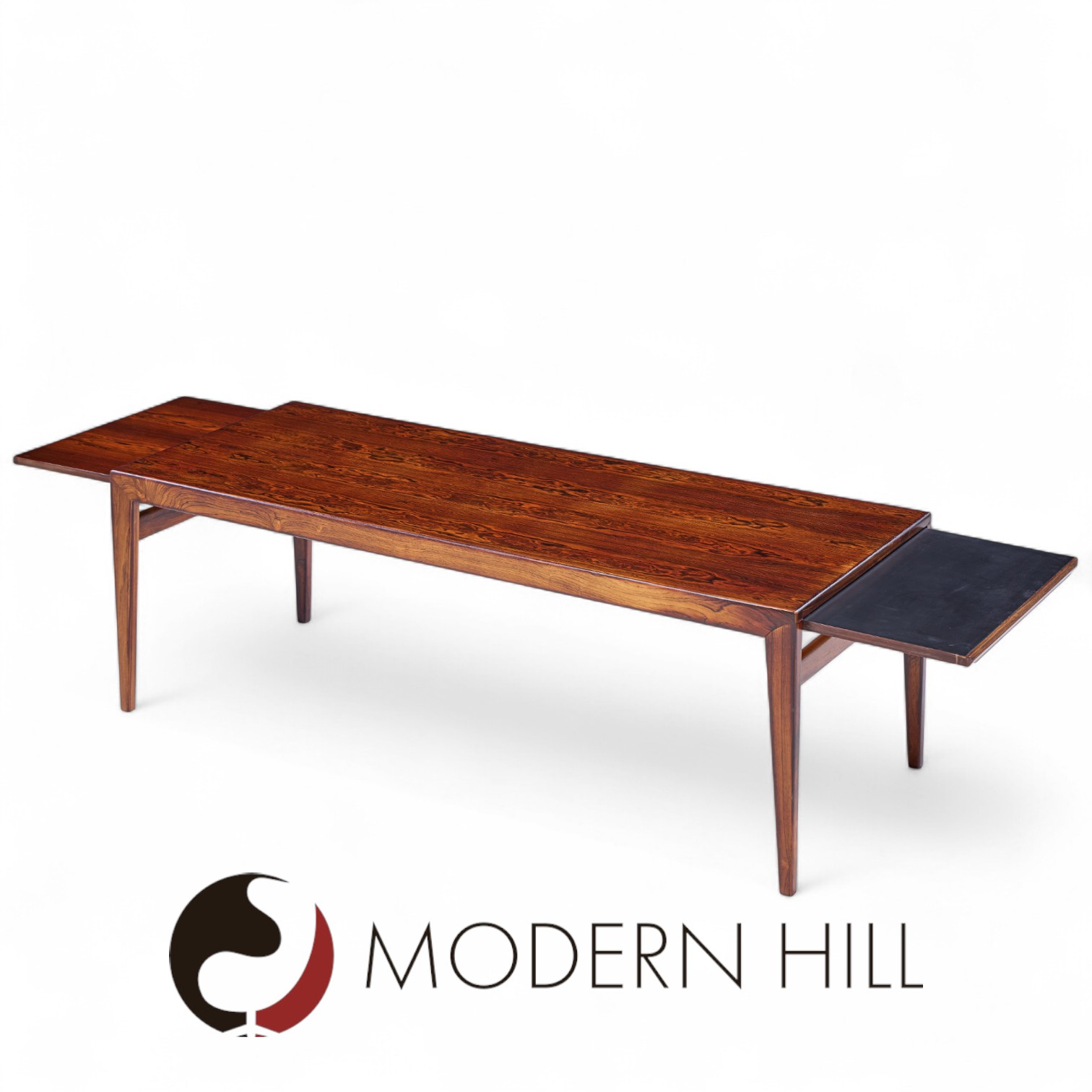 Johannes Andersen Mid Century Danish Rosewood Hidden Leaf Coffee Table