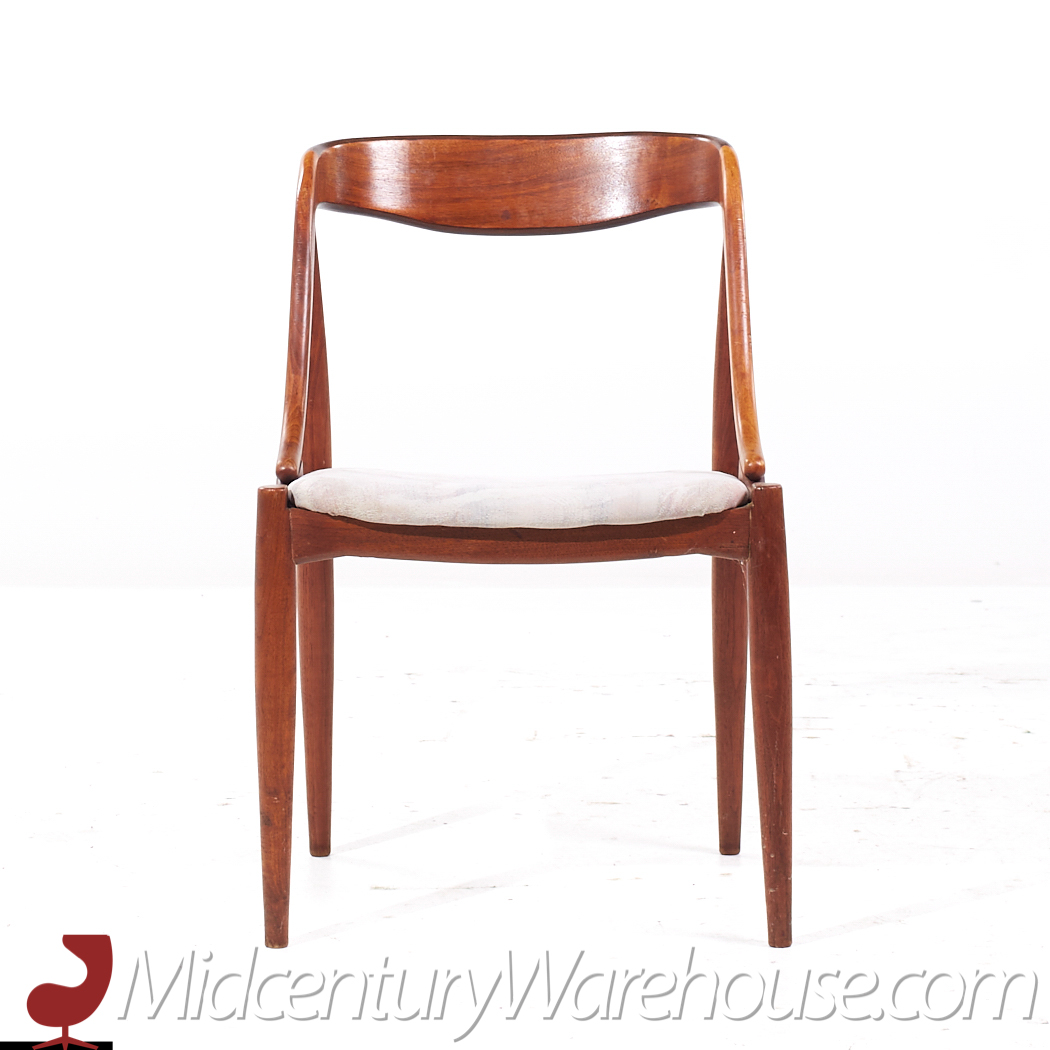 Johannes Andersen Mid Century Danish Teak Dining Chairs - Set of 4