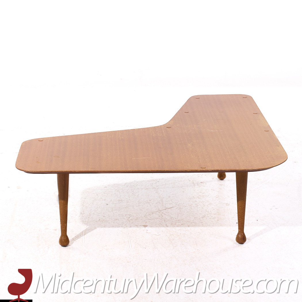 John Keal for Brown Saltman Mid Century Bleached Mahogany Coffee Table