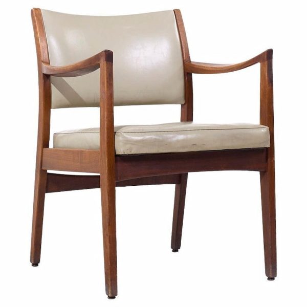 johnson chair co mid century walnut arm chair