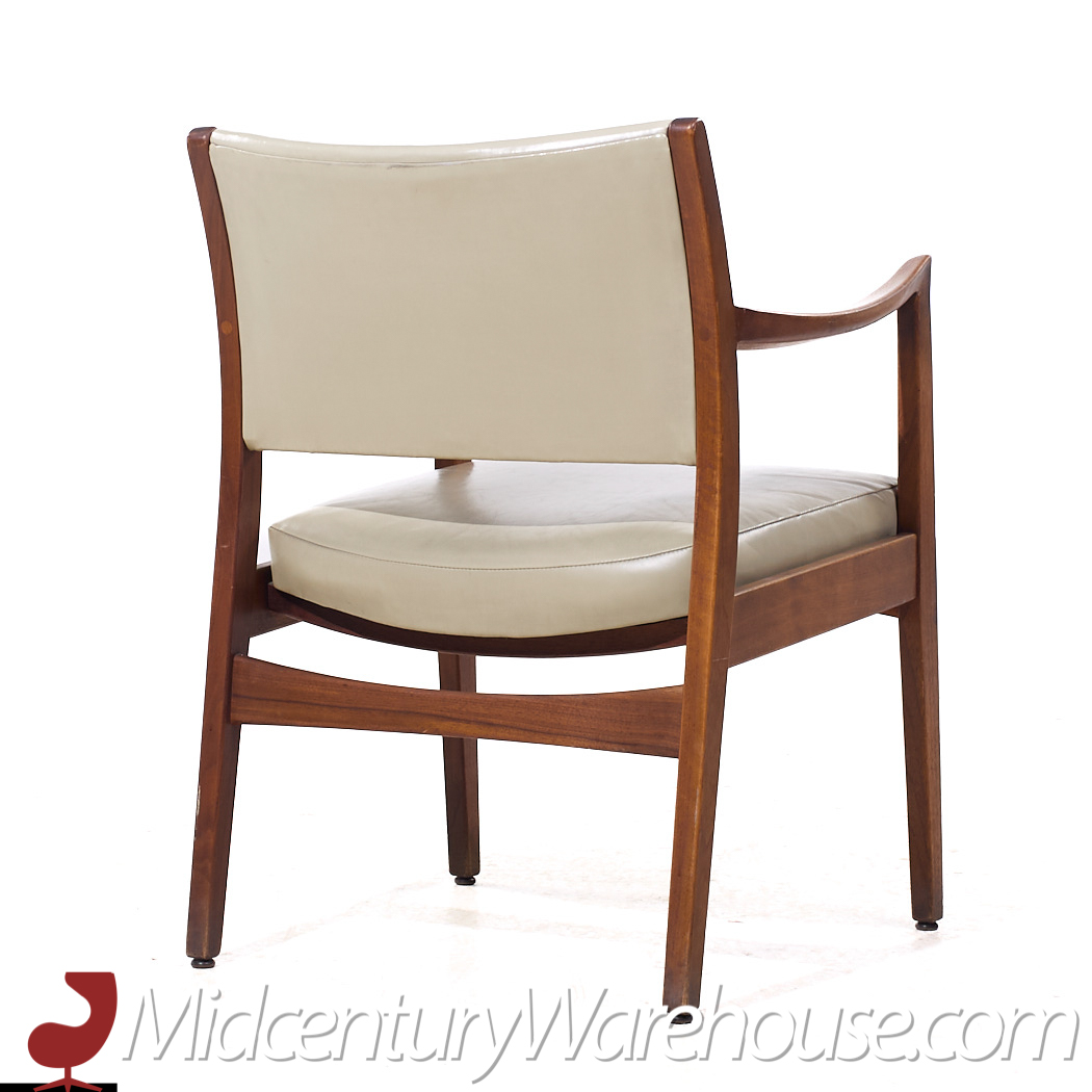 Johnson Chair Co Walnut Arm Chairs - Pair