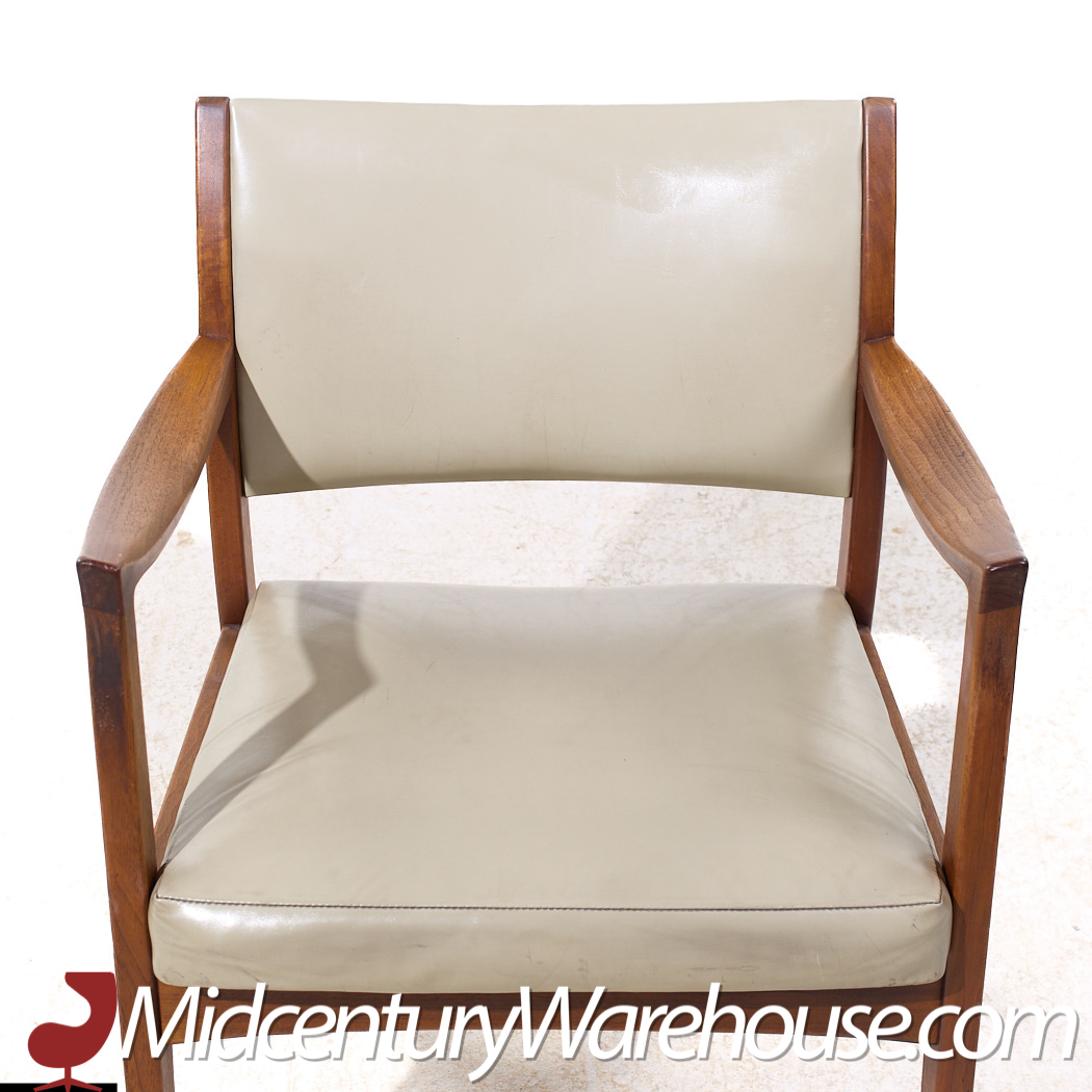 Johnson Chair Co Walnut Arm Chairs - Pair