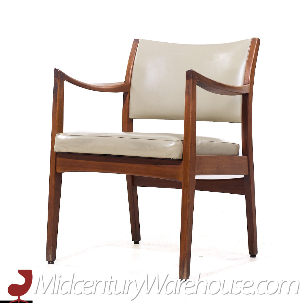 Johnson Chair Co Walnut Arm Chairs - Pair